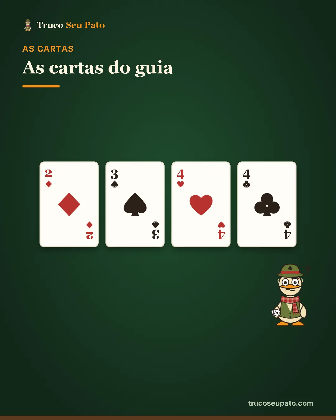 Cartas citadas no guia: 2, 3, 4, 4.